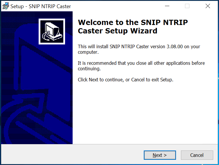 A SNIP NTRIP Caster telepítővarázslója