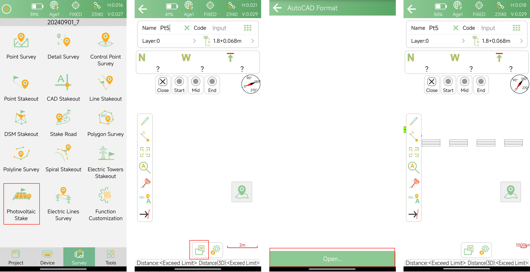 A Photovoltaic Stake megnyitása és AutoCAD-rajz importálása