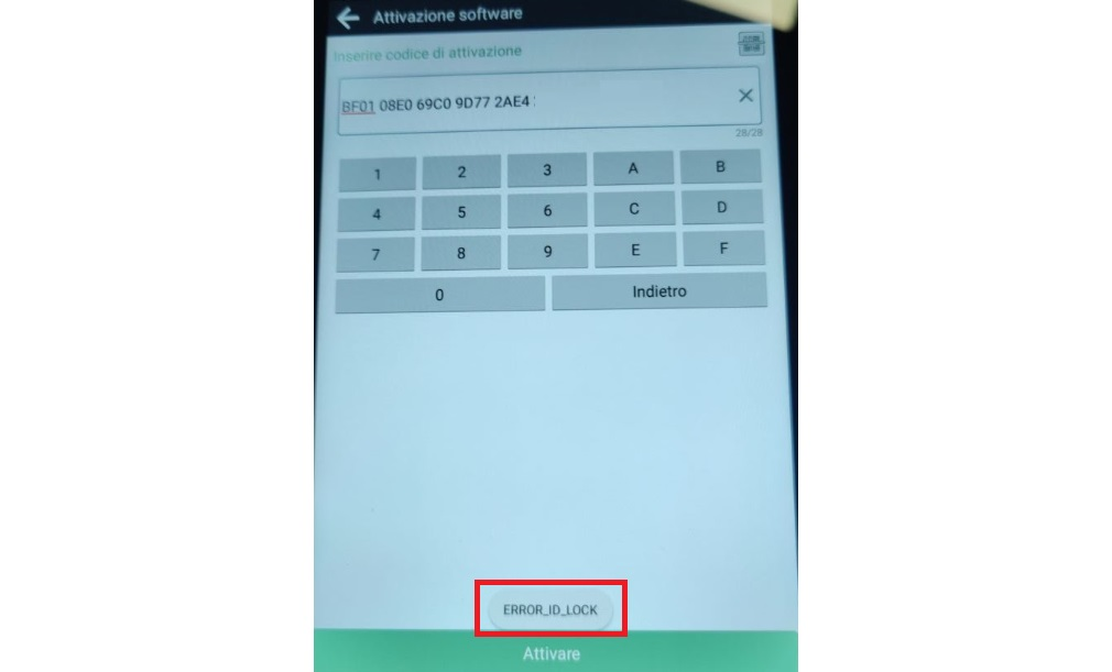ERROR_ID_LOCK üzenet a SingularPad aktiválásakor