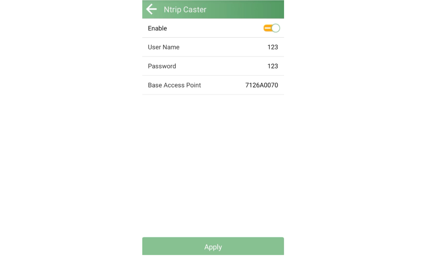 Az XBASE Ntrip Caster engedélyezése és hozzáférési adatainak beállítása