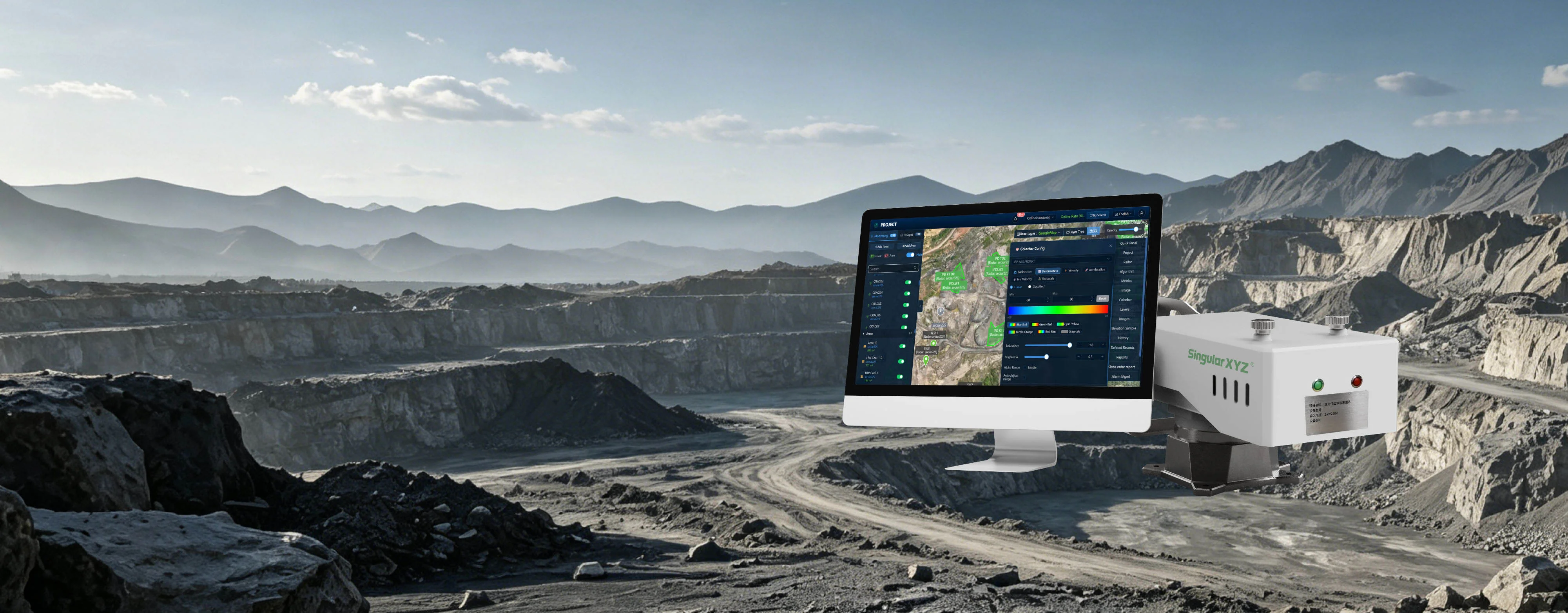 Lejtőstabilitás-monitoring radar megoldás